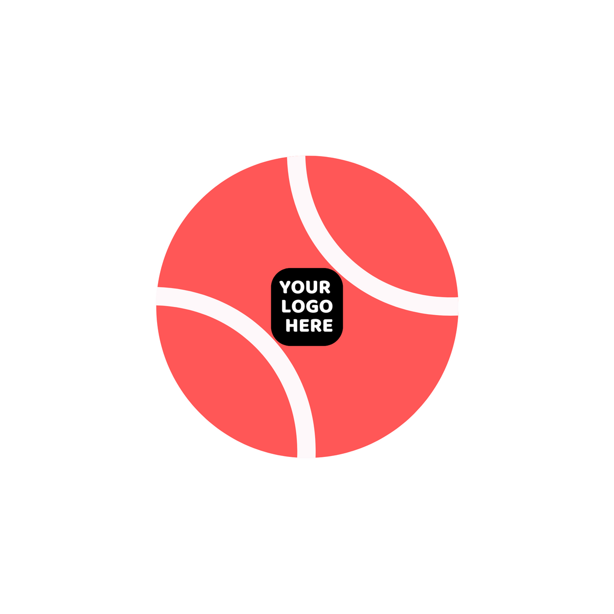 Custom Branded Squeaky Tennis Balls- Red Color Swatch- Pet Perennials