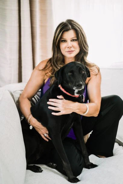 Remy and her dog Harley, one of the cofounders of Pet Perennials, a company dedicated to making it easy to send a thoughtful pet milestone gift to someone