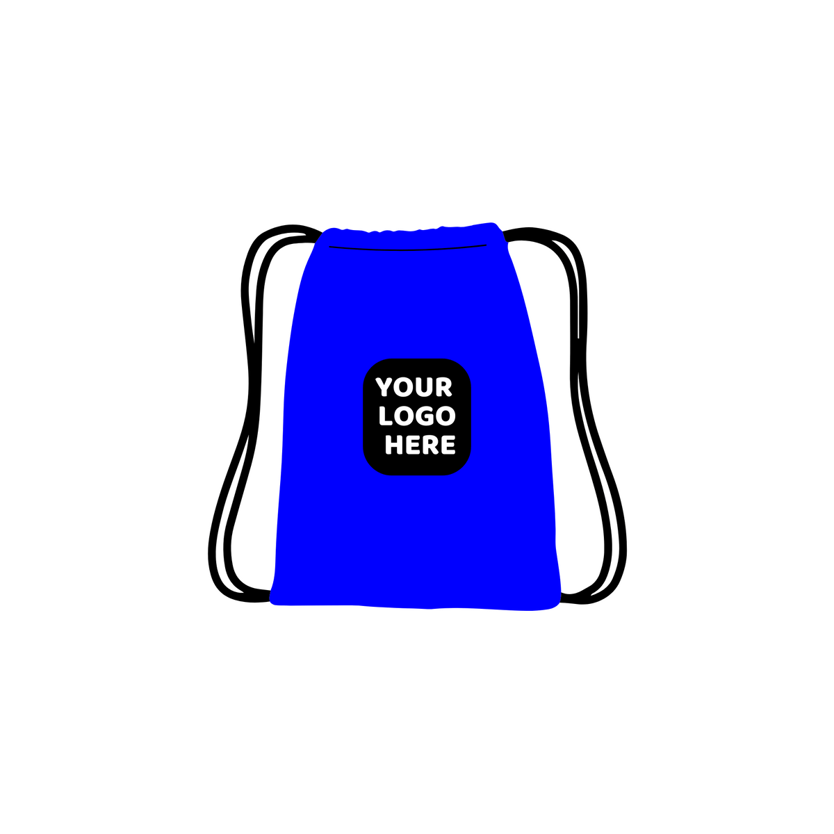 Custom Branded Drawstring Backpacks- Royal Blue Color Swatch- Pet Perennials