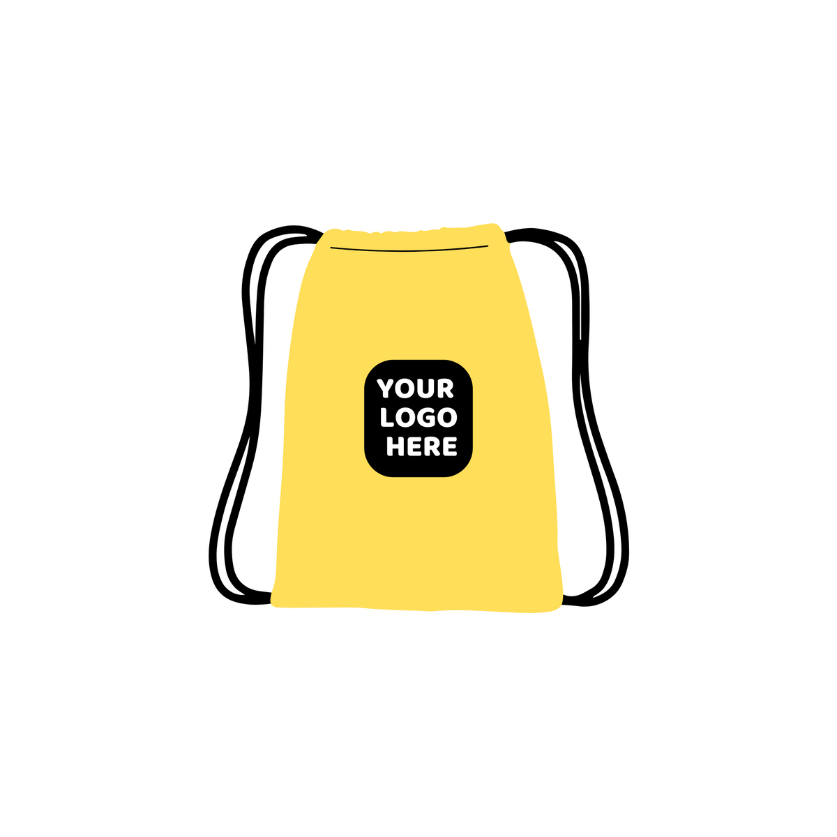 Custom Branded Drawstring Backpacks- Yellow Color Swatch- Pet Perennials