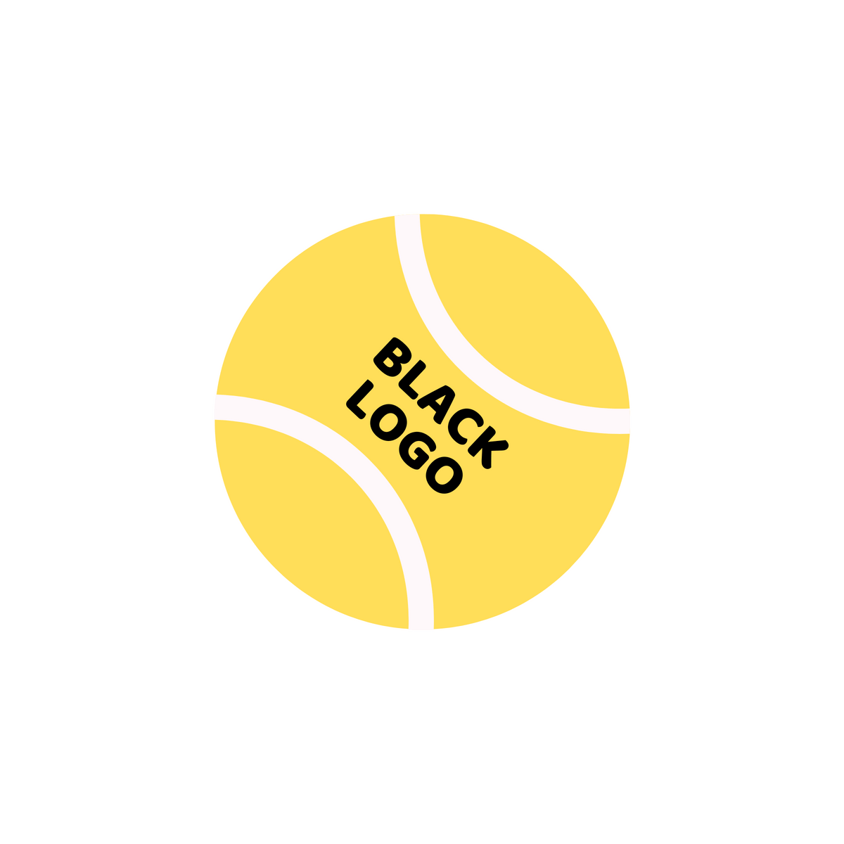 Custom Branded Squeaky Tennis Balls- Black Logo Imprint Color - Pet Perennials