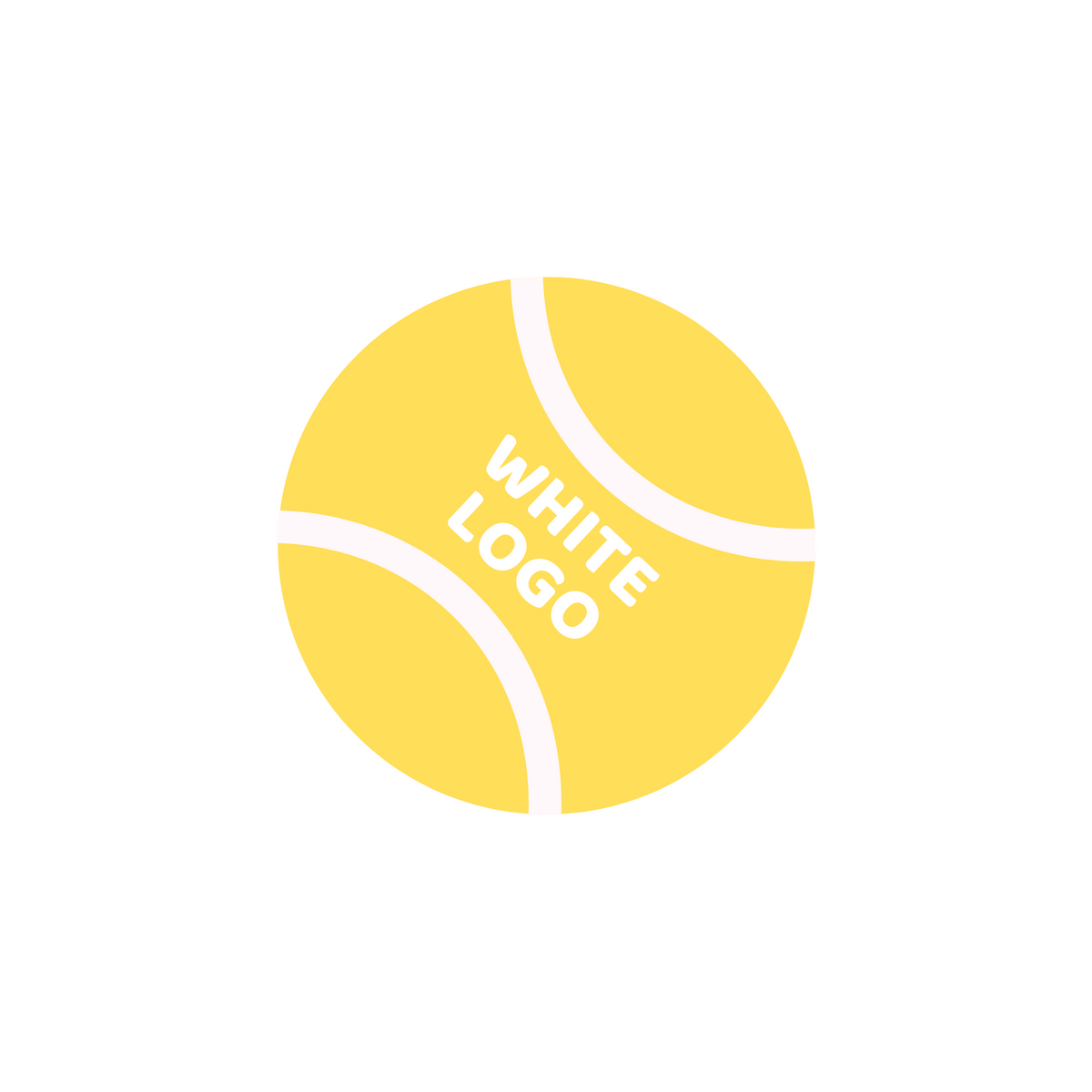 Custom Branded Squeaky Tennis Balls- White Logo Imprint Color - Pet Perennials