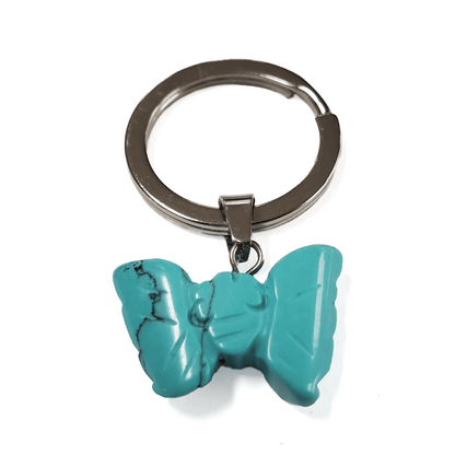 Butterfly Blessings Keepsake Candle - Pet Memorial Candle - Turquoise Butterfly Keychain