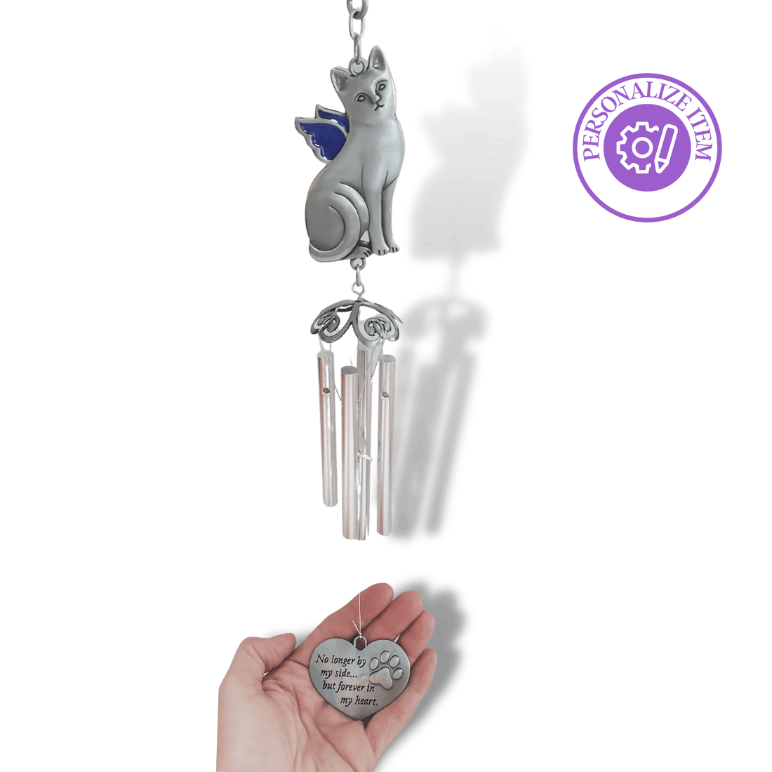 Cat Memorial Wind Chimes pet loss gift