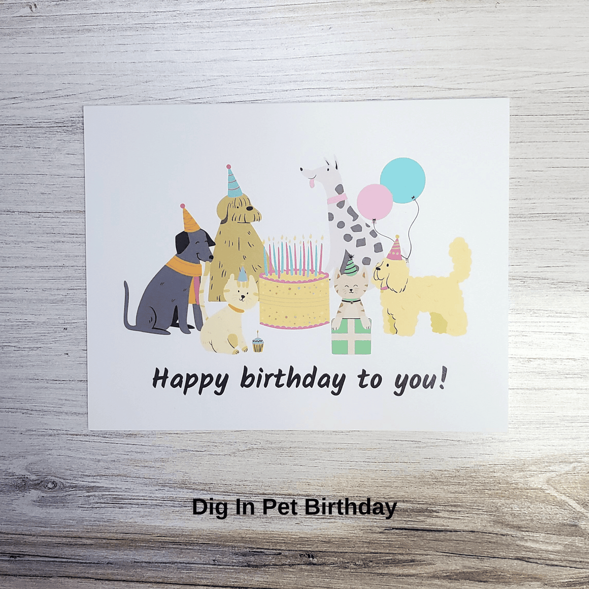 Dig In Pet Birthday Card