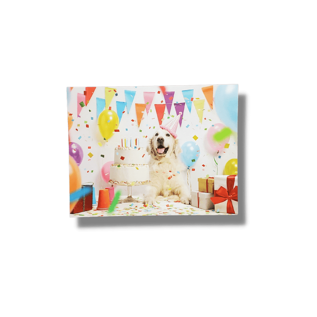 Dog Birthday Card Pawty Party and Pet Decal Celebrate your pet