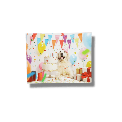 Dog Birthday Card Pawty Party and Pet Decal Celebrate your pet