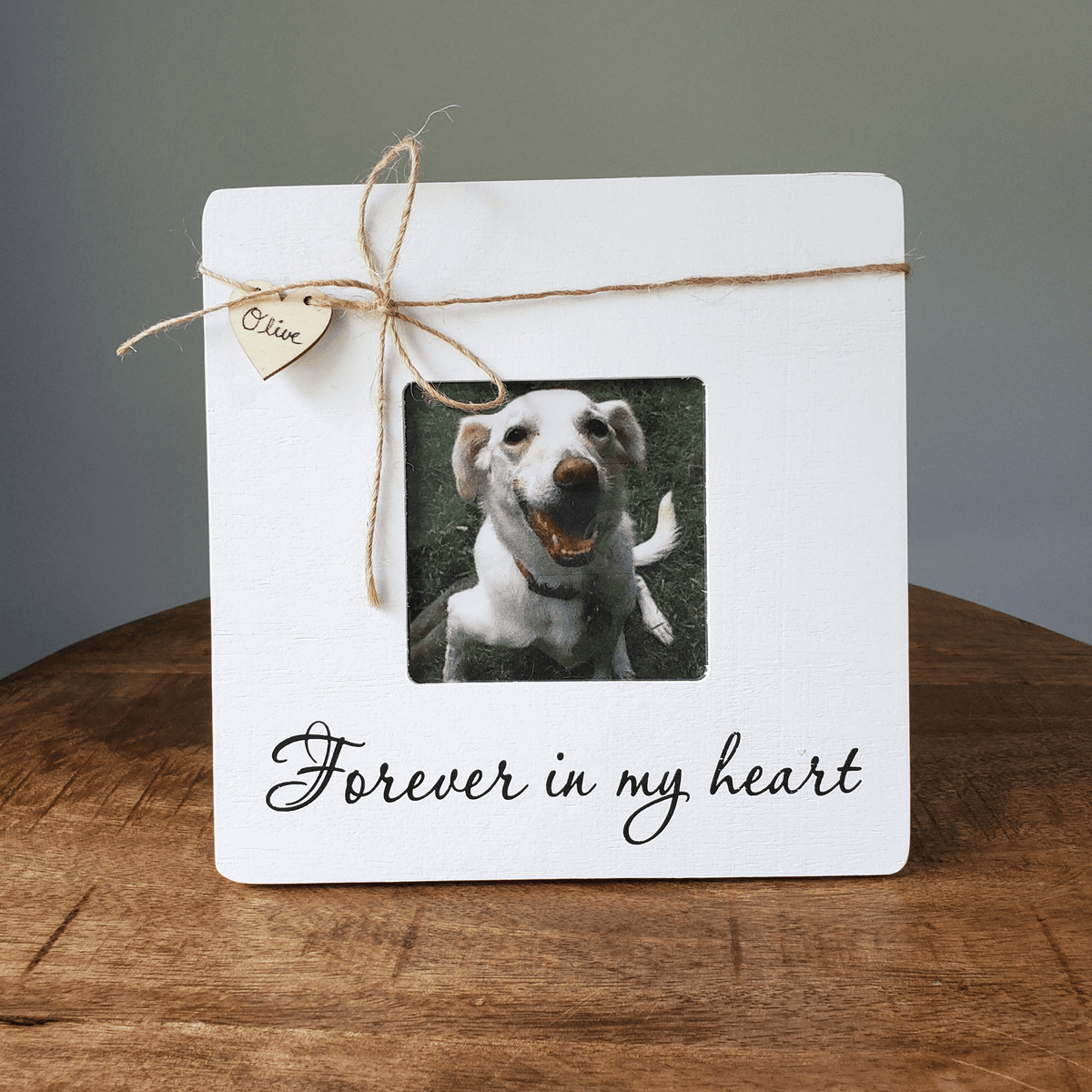 Personalized Forever in my Heart Pet Memorial Picture Frame for Dog, Cat, Horse, Bird, Reptile