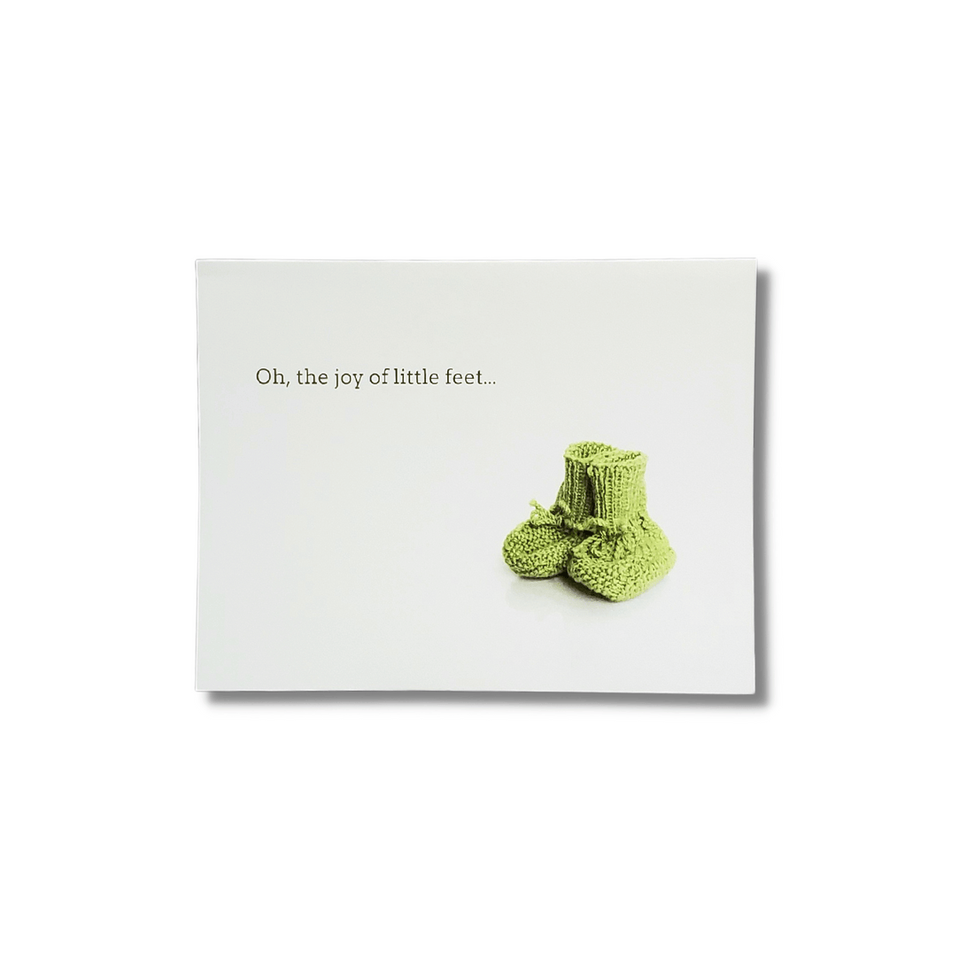 Two Little Feet and Paw Prints New Baby Greeting Cards