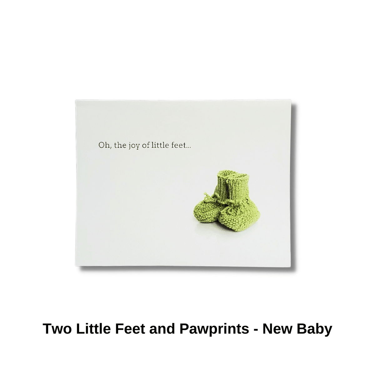 Little Feet and Pawprints New Baby Card Pet Greeting Card