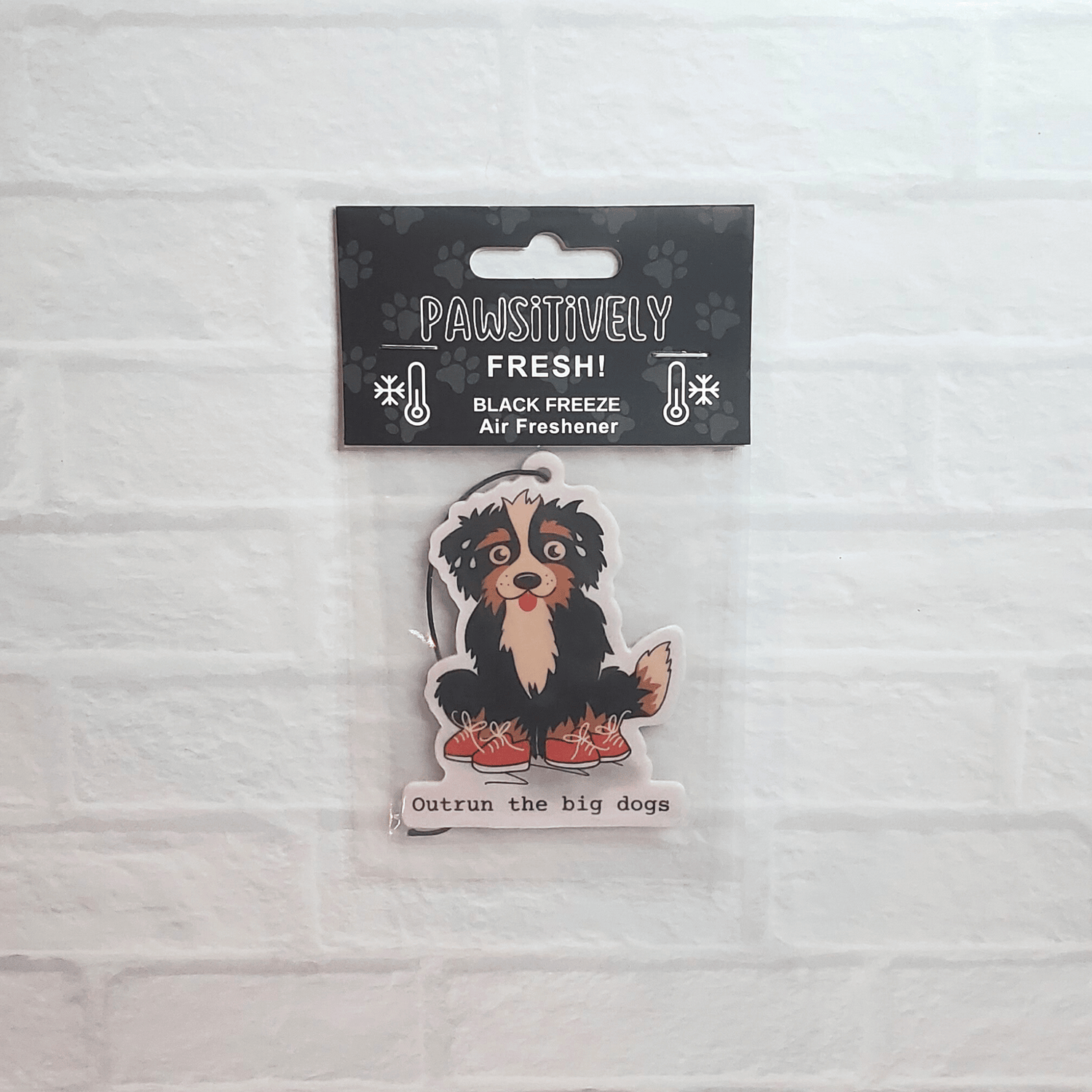 Outrun The Big Dogs Car Air Freshener/Black Freeze Scent