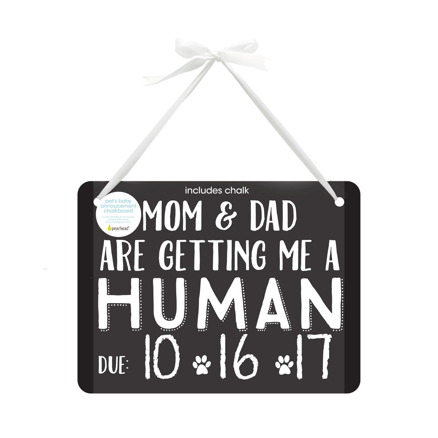 Pet Baby Announcement Chalkboard Sign - Pet Perennials