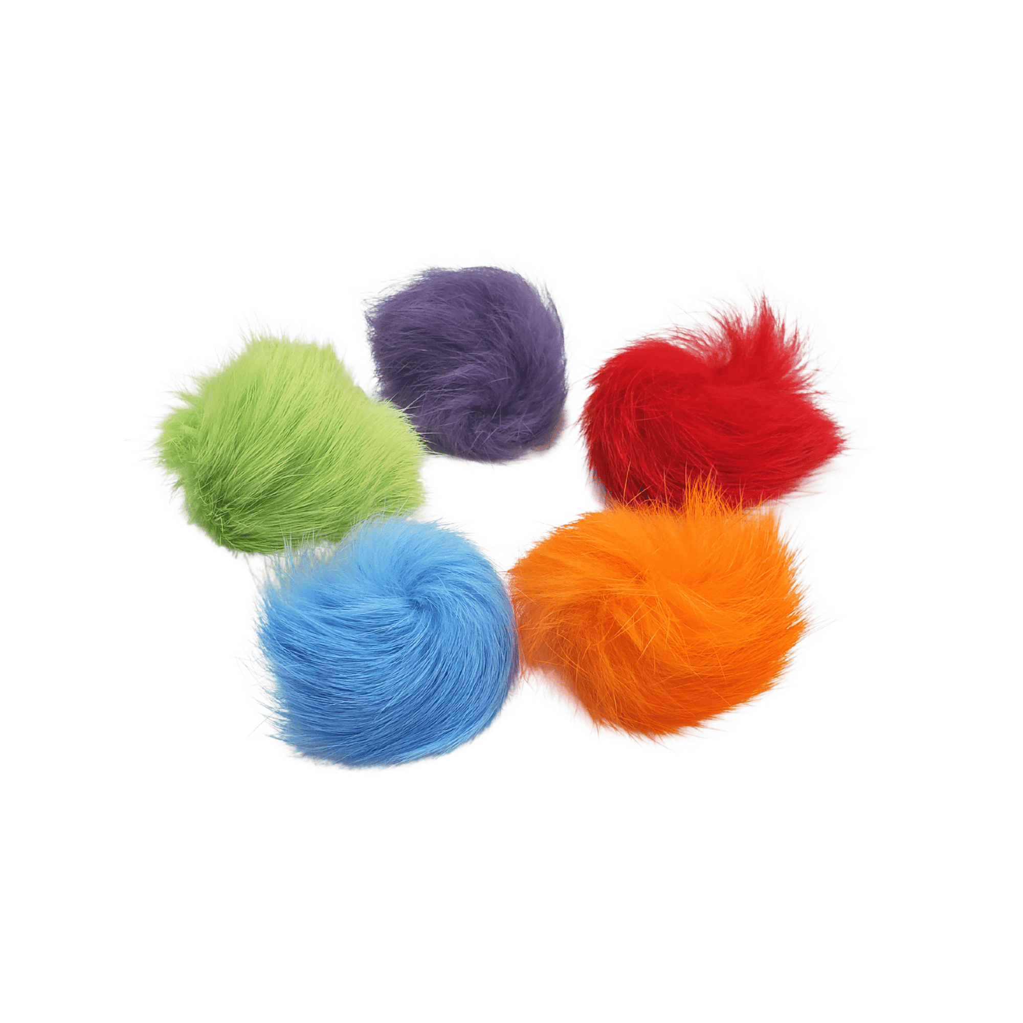 Real Fur Ball Cat Toy