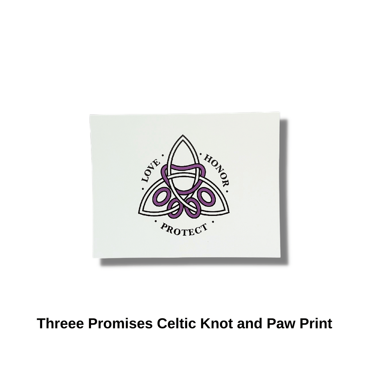 Three Promises Celtic Knot and Pawprint Card