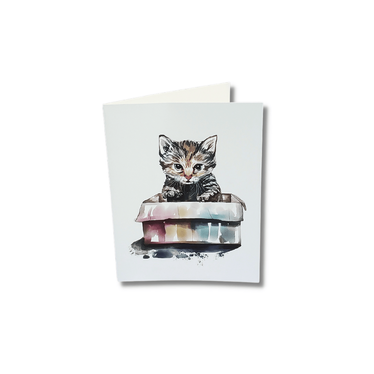 New cat card adoption and gotcha days for pet parent with personalized message option and decal