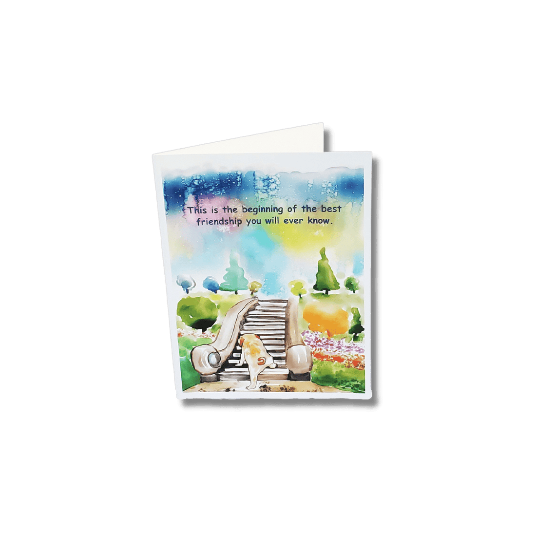 New dog card send personalized message of congrats to the pet family with decal