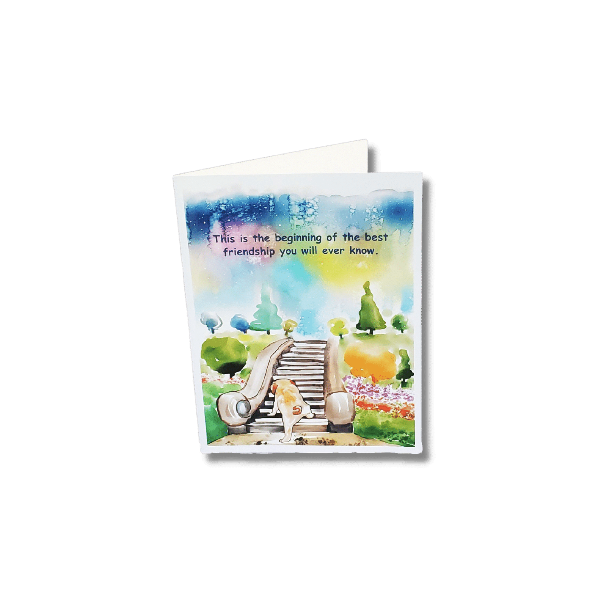 New dog card send personalized message of congrats to the pet family with decal