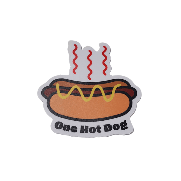 One Hot Dog Window Decal
